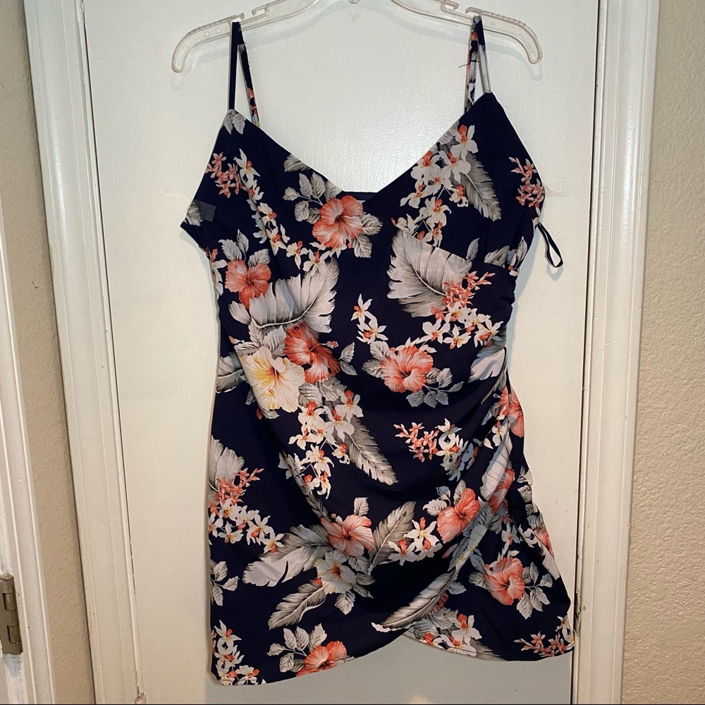 Superdown Dahlia Wrap Mini Dress, size XL